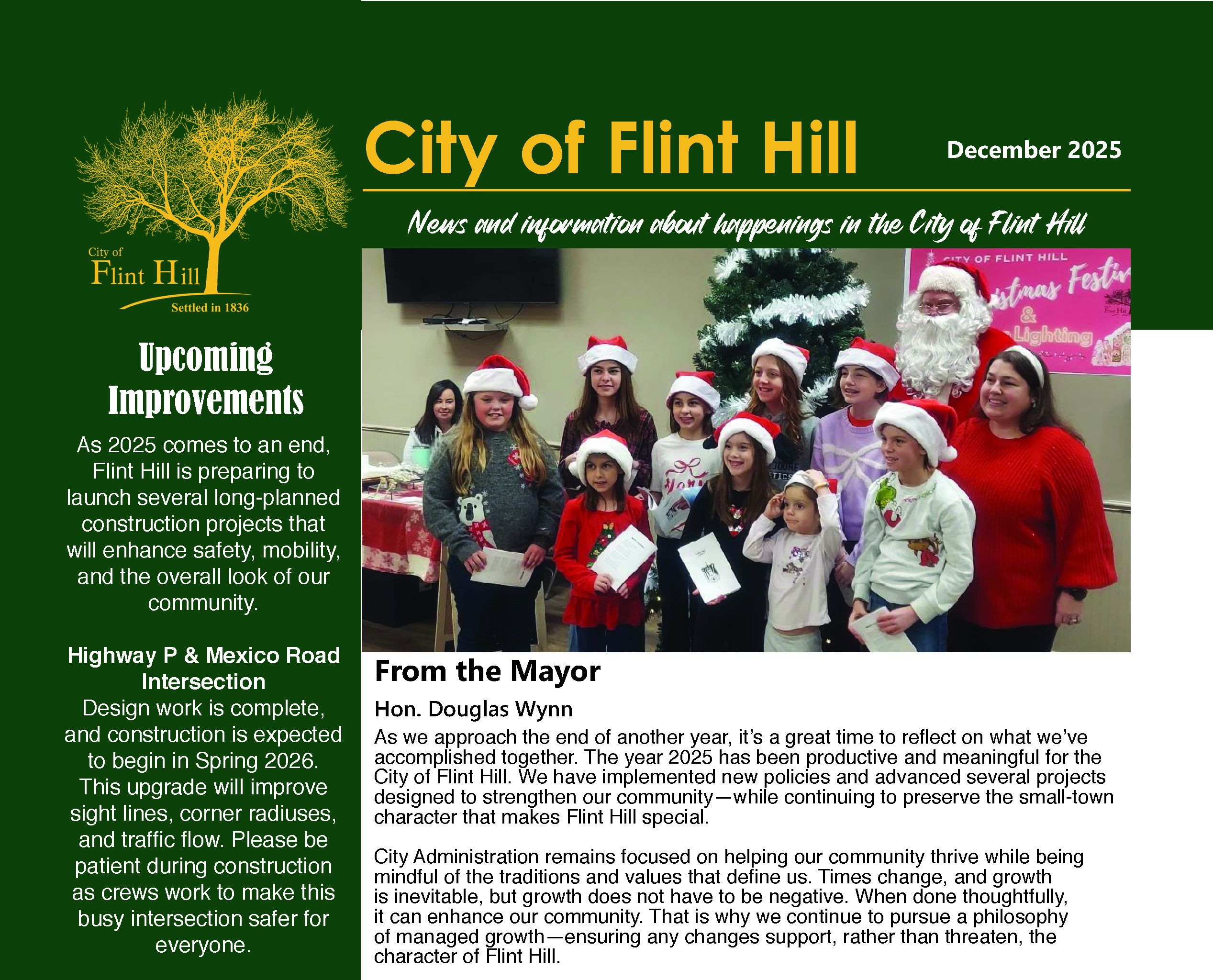Flint Hill December 2025 Newsletter